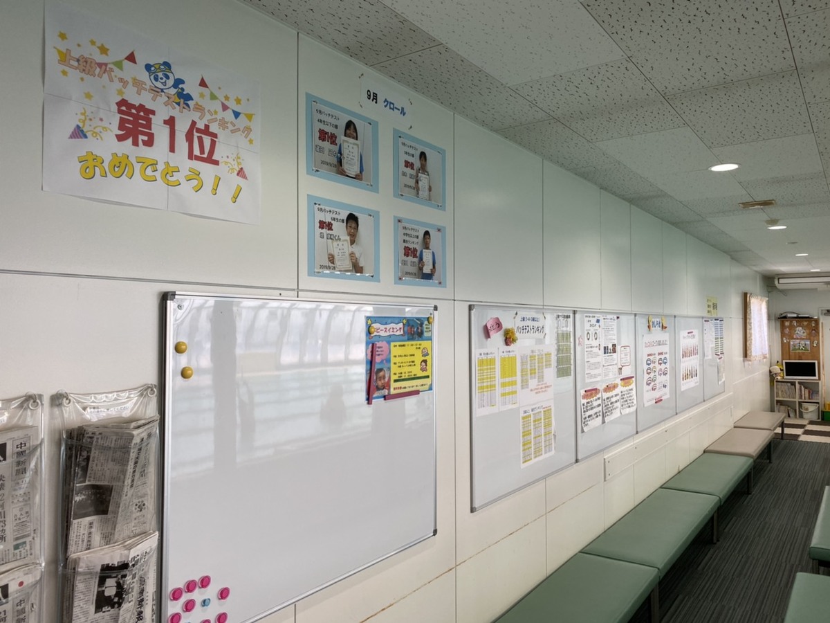 上級クラスのテスト結果の掲示について
